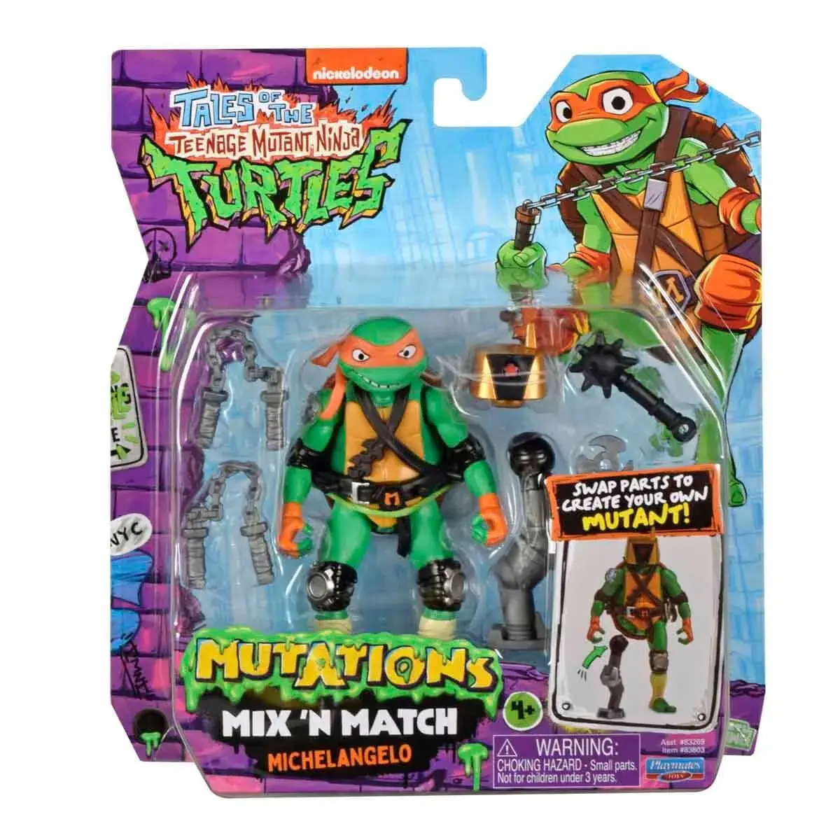 TMNT NİNJA KAPLUMBAGA MİX 'N MATCH MİCHELANGELO-83803