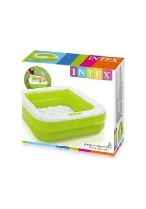 Intex 57100 Renkli Şişme Taban 2 Bölme Havuz 86 cm