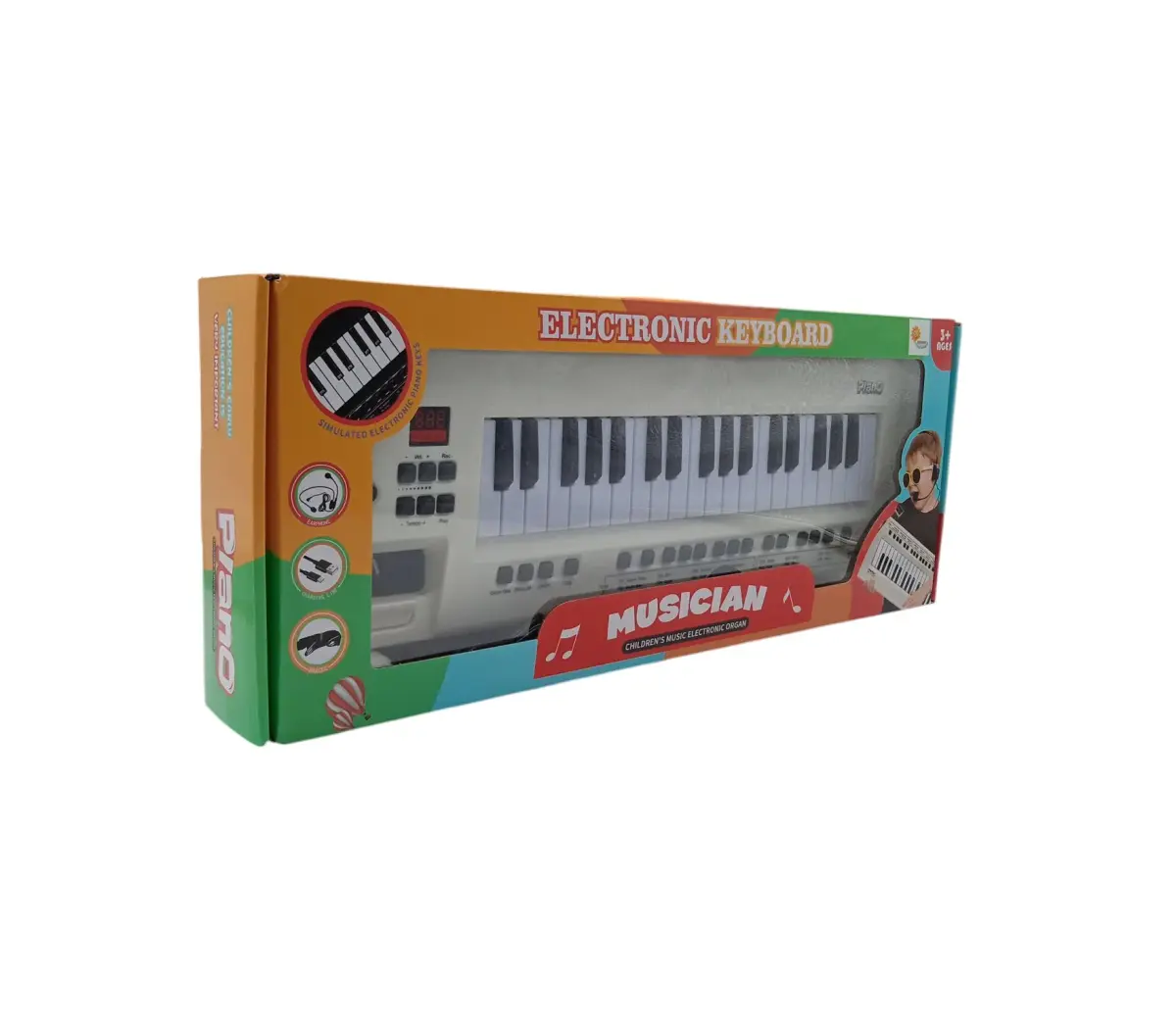 37 TUŞ PİLLİ USB KABLOLU MİKROFONLU PİANO
