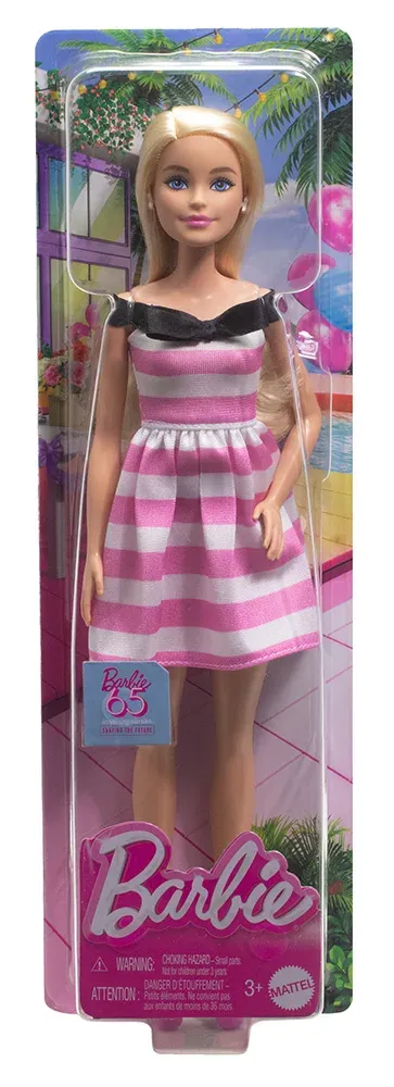BARBİE 65.YIL ÖZEL PEMBE ELBİSELİ BEBEK