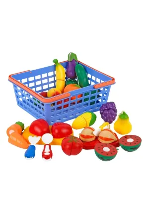 42 PCS SEPETLİ KESİLEBİLEN MEYVE VE SEBZE