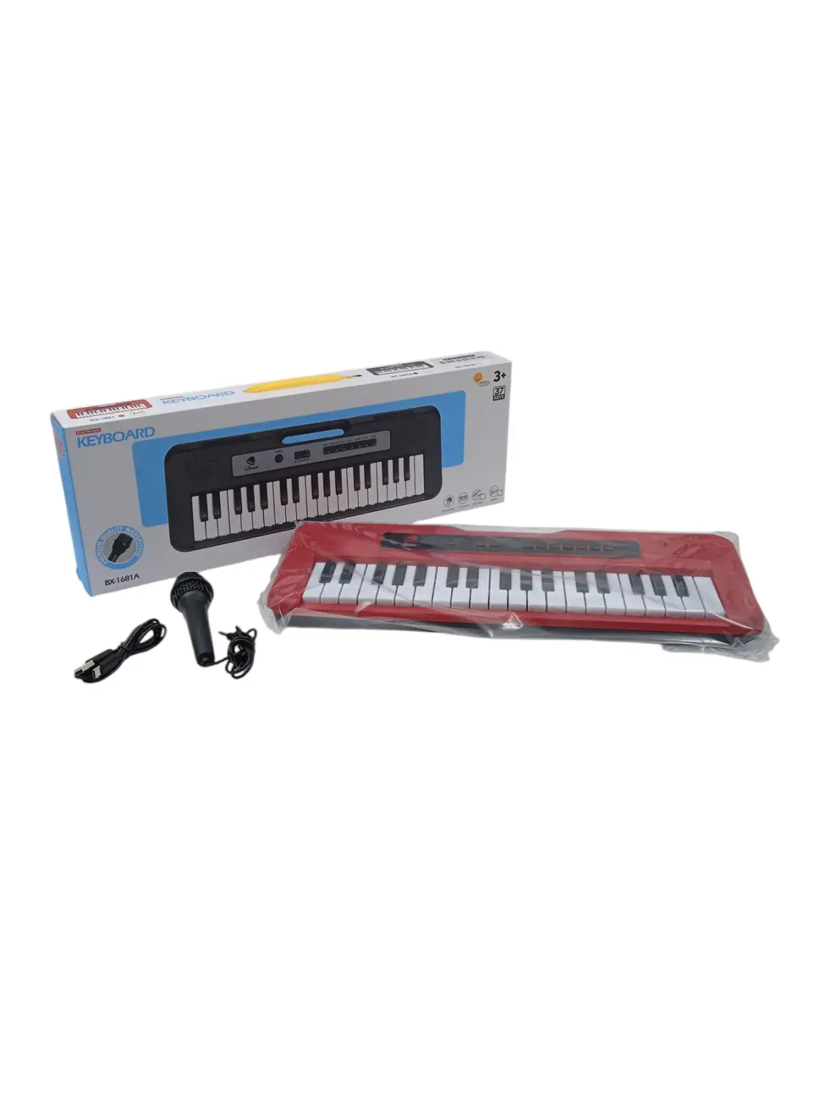 37 TUŞ PİLLİ USB KABLOLU MİKROFONLU PİANO
