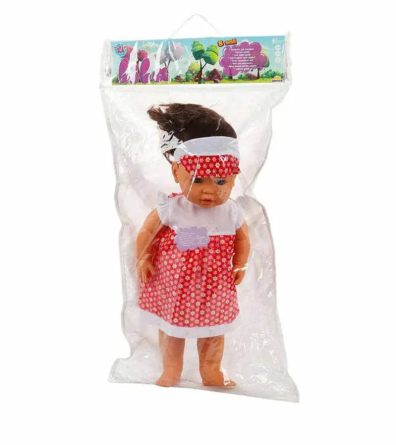 - SUN-SABC-DZM-BEBEK LİLA SAÇLI SESLİ 60CM.2A.POŞETLİ KRTL. 8680863023440