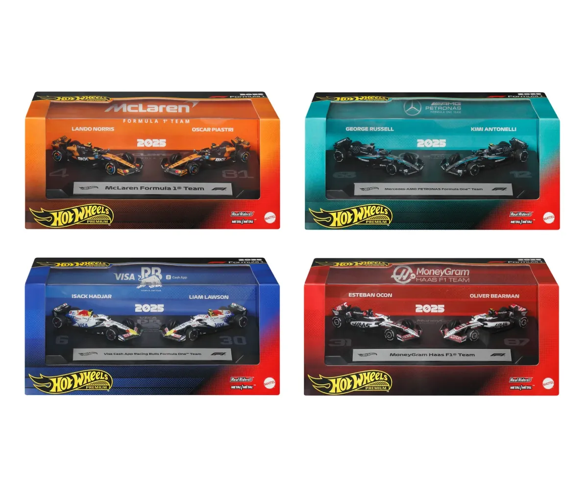 Mattel How Wheels 2 Li Formula 1 Yarış Araba Seti