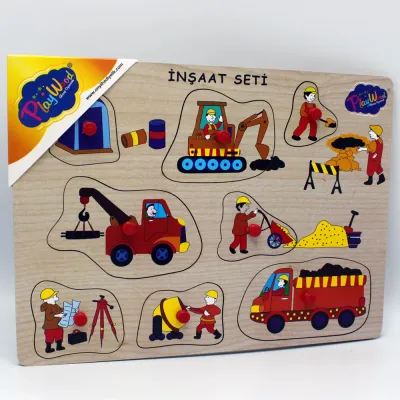 AHŞAP TUTMALI İNŞAAT SETİ