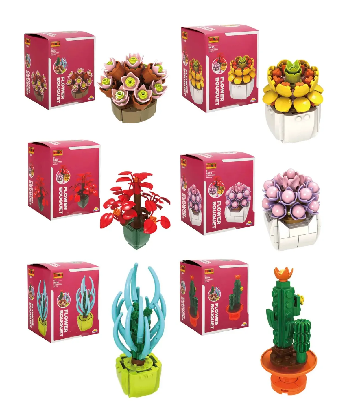SUN-WOM-BLX-FLOWER SET BİTKİ ÇİÇEKLERİ 454PRÇ.6A.