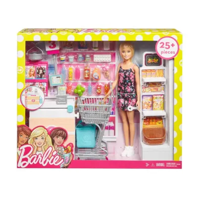 Barbie® Süpermarkette Oyun Seti
