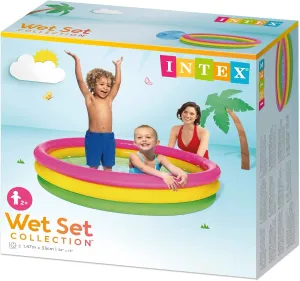 Intex 57422 Renkli Şişme Taban 3 Bölme Havuz 147 cm