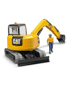 Bruder Cat Mını Ekskavatör ve İnşaat İşçisi 02466