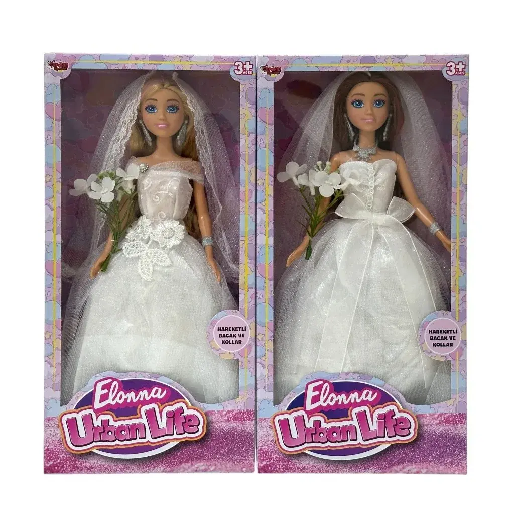 KUTULU 29 CM GELİNLİKLİ BEBEK