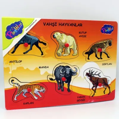 AHŞAP TUTMALI VAHŞİ HAYVANLAR