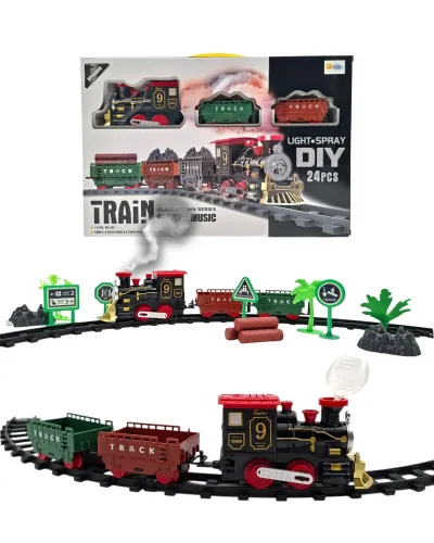 DUMAN ATAN PİLLİ IŞIKLI TREN