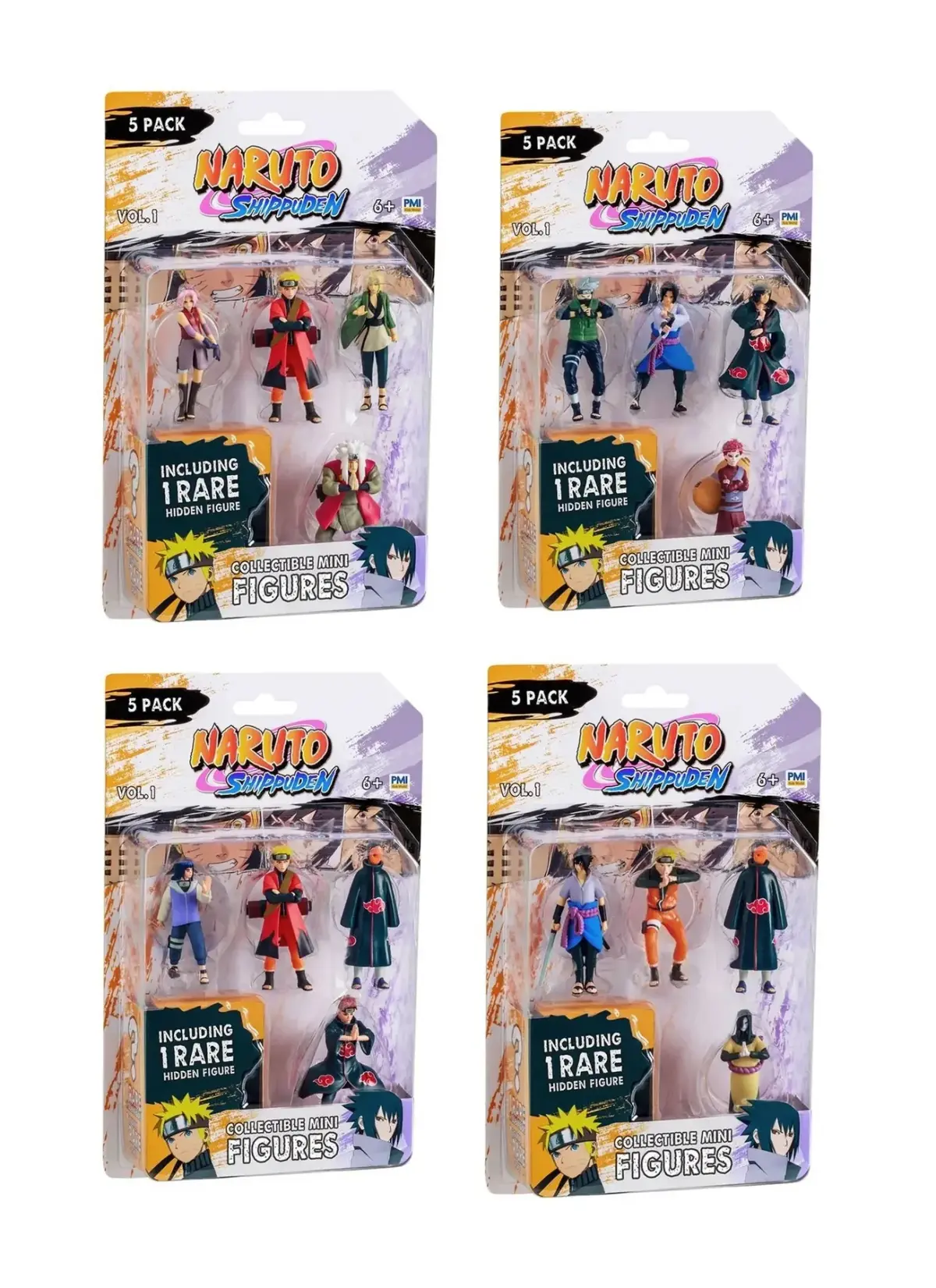 Naruto 5'li Koleksiyon Figür Seti Asorti