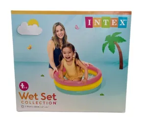 Intex 57107 Renkli Şişme Taban 3 Bölme Havuz 61cm