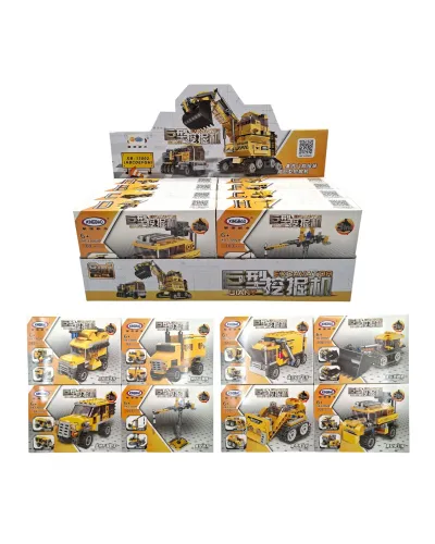 KUTUDA 8 ASST.İŞ MAKİNESİ ARAÇLAR LEGO