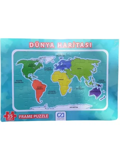 DÜNYA HARİTASI FRAME PUZZLE-35