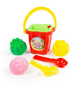 №21 Set: Orta Boy Çiçek Kova, Çiçek Elek, №2 Kürek, №2 Tırmık, 3 adet Kalıp