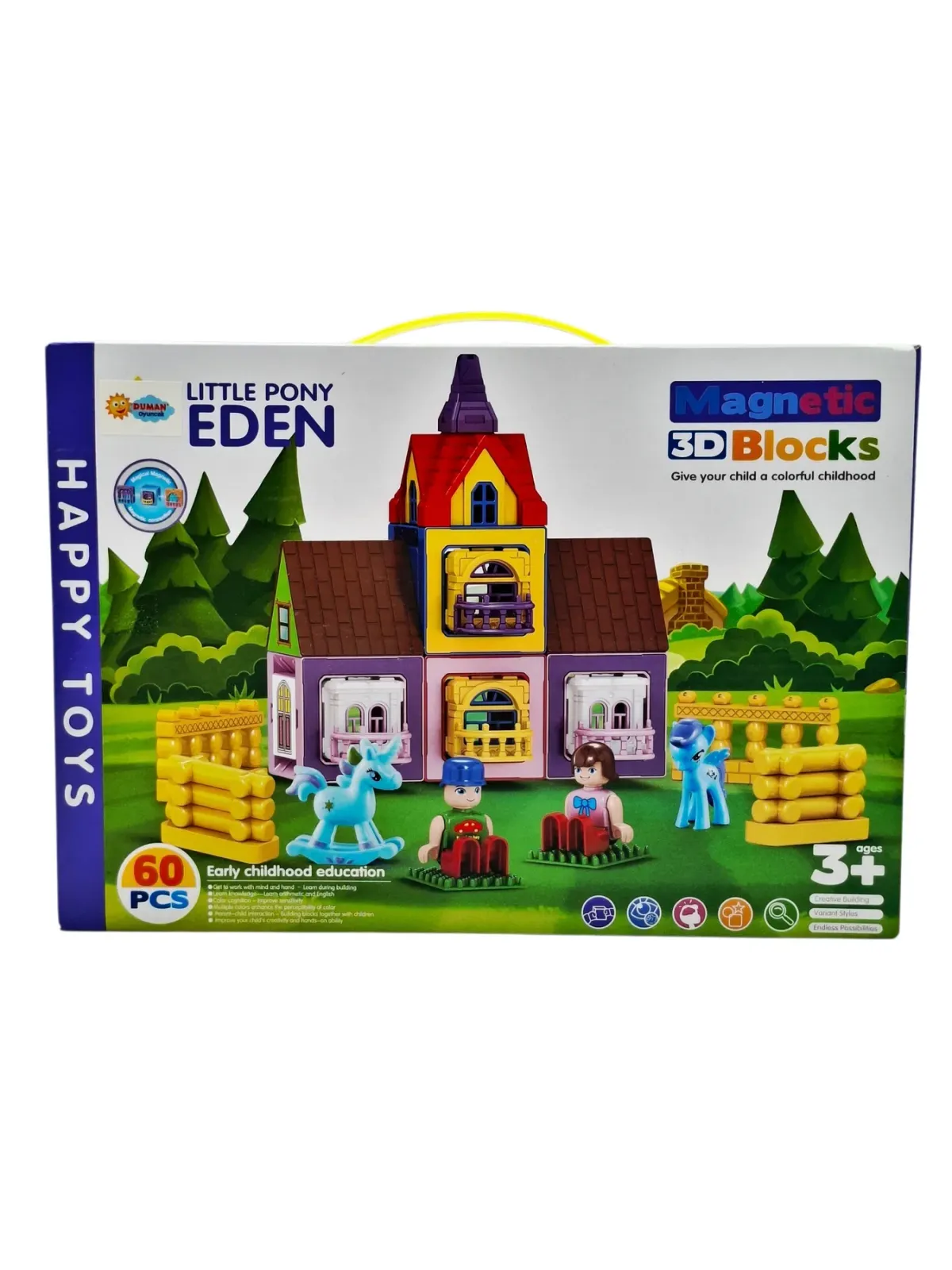 3 D MANYETİK 60 PARÇA LEGO