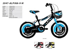 20 JANT -ALPINA-M-BMX-V BİSİKLET ERKEK SİYAH KIRMIZI