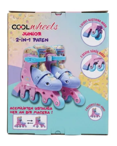 COOL WHEELS JUNIOR PATEN PEMBE XS/S (27-30) (31-34)