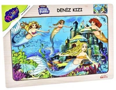 AHŞAP EĞİTİCİ PUZZLE DENİZ KIZI