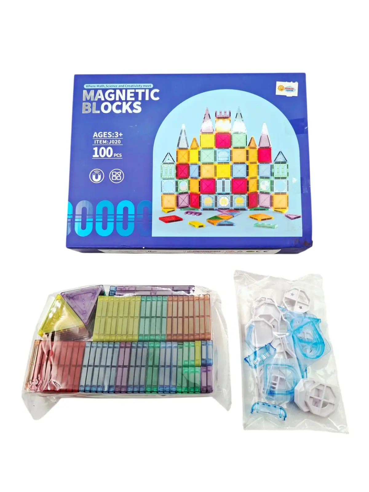 MANYETİK BLOKLAR 100 PARÇA 5.5 CM