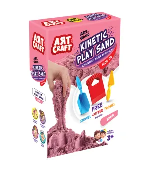 AKSESUARLI PEMBE KİNETİK OYUN KUMU 1000 GR