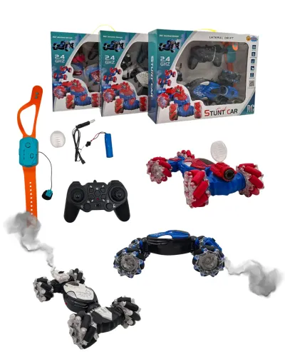 UZAKTAN KUMANDALI EL KONTROLLÜ ŞARJLI STUNT CAR