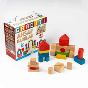 GRADİTİ AHŞAP RENKLİ BLOKLAR 41 PRÇ