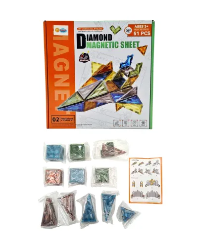 MANYETİK BLOKLAR 51 PARÇA 6 CM
