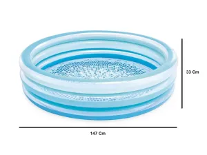Intex 58467 Şeffaf Mavi Mutluluk Desenli Havuz 147 cm