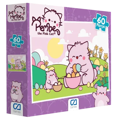 PEMBE KEDİ PUZZLE 60