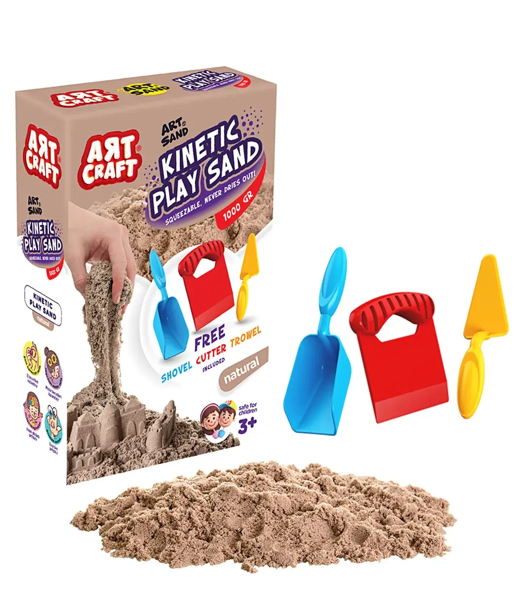 AKSESUARLI NATUREL KİNETİK OYUN KUMU 1000 GR