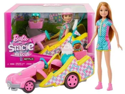BARBİE STACİE GO-KART YAPIYOR OYUN SETİ