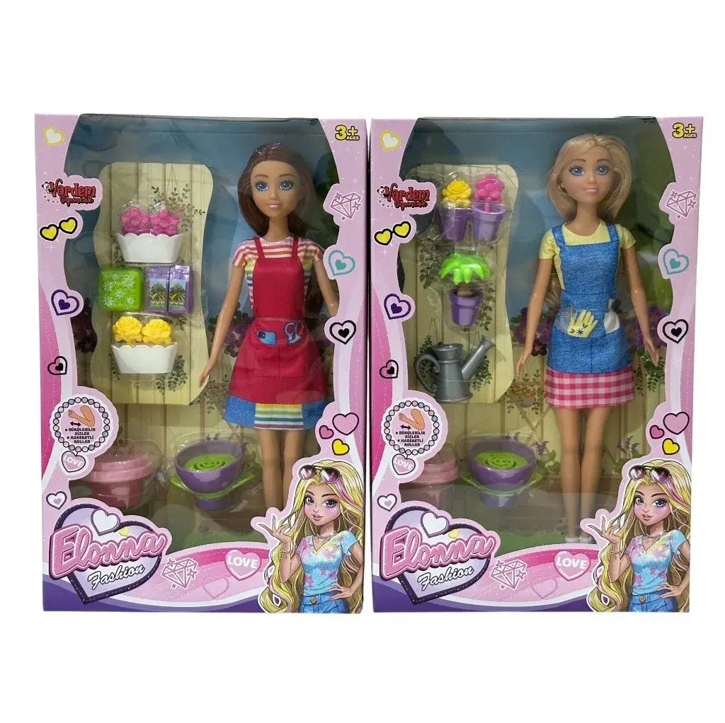 KUTULU 29 CM AKSESUARLI ÇİÇEKÇİ BEBEK