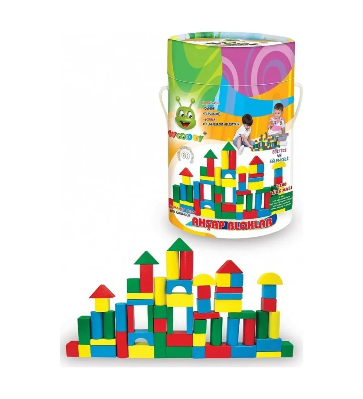 WOODOY 60 PCS KÇK KOVALI BLOKL