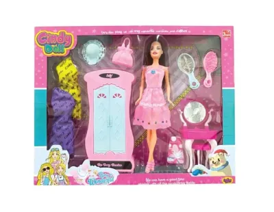 02453 CINDY DOLL DOLAPLI MAKYAJ MASALI BEBEK*12*
