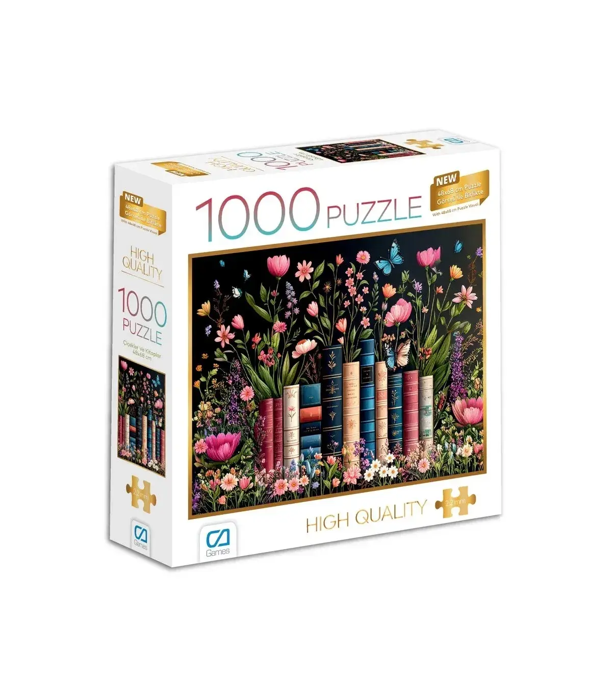 ÇİÇEKLER VE KİTAPLAR PUZZLE 1000