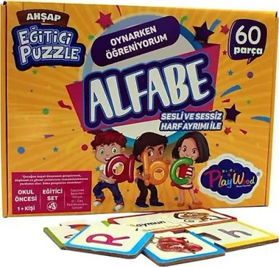 AHŞAP EĞİTİCİ PUZZLE / ALFABE