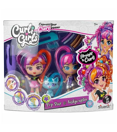 Silverlit Curli Girls Bebek ve Hayvan 3'lü Set
