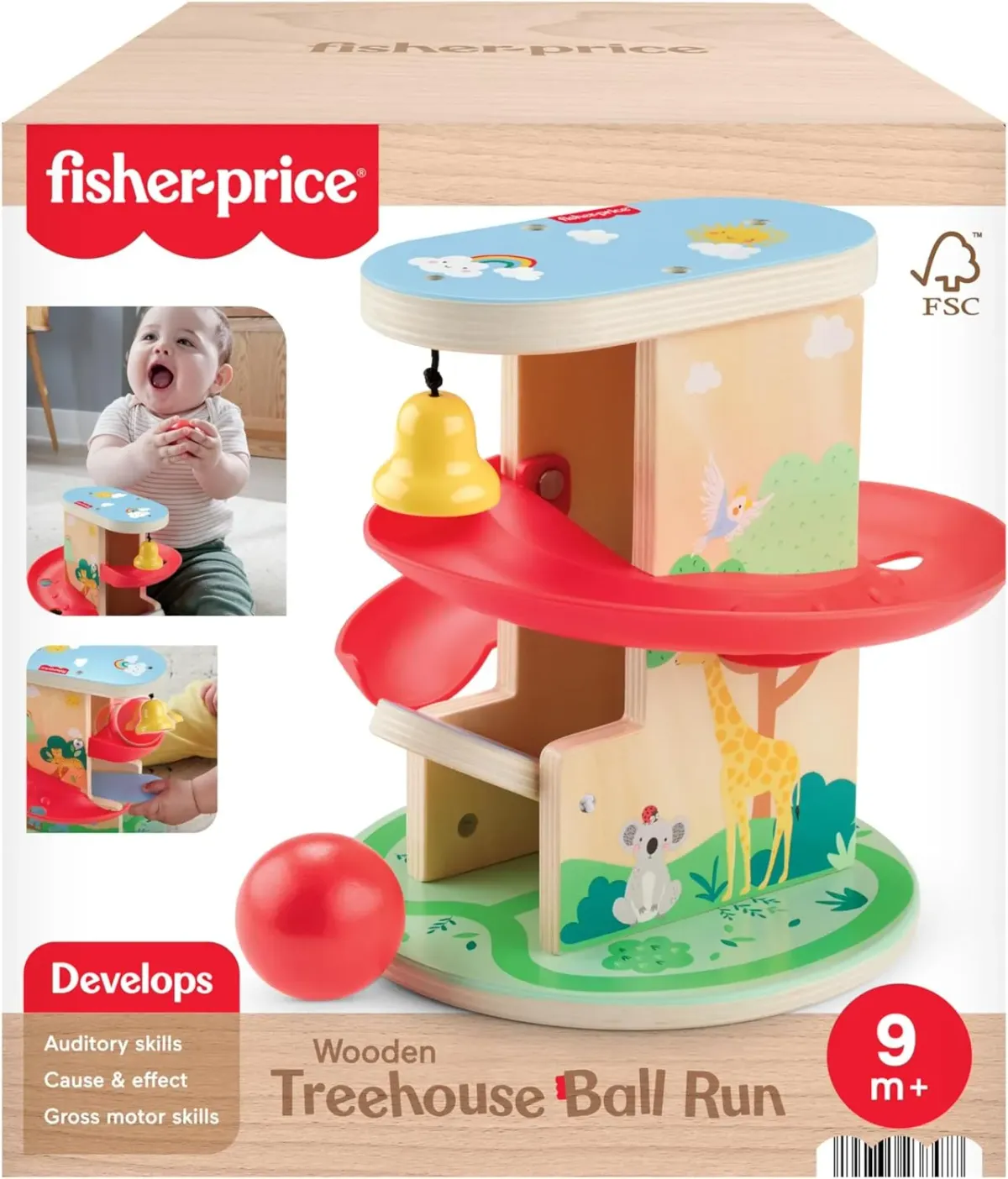 Mattel Fisher Price Ahşap Ağaçev Top Kaydırağı HXT