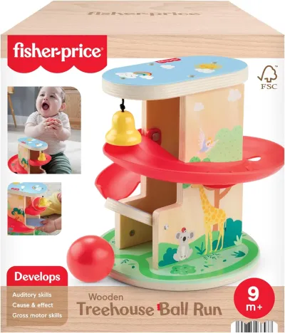 Mattel Fisher Price Ahşap Ağaçev Top Kaydırağı HXT