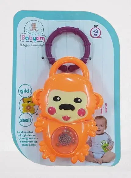 BABYCİM NEŞELİ SESLİ PİLLİ MAYMUN ÇINĞIRAK