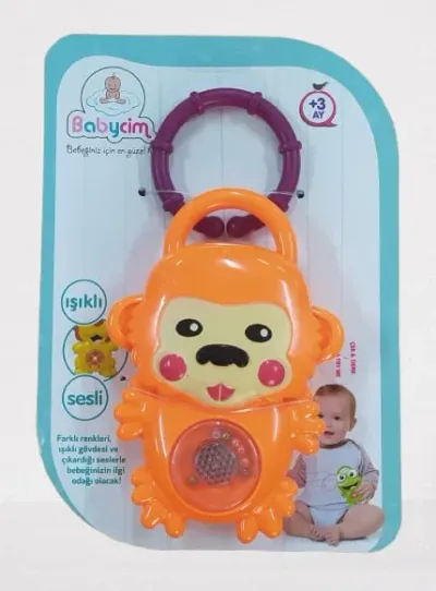 BABYCİM NEŞELİ SESLİ PİLLİ MAYMUN ÇINĞIRAK