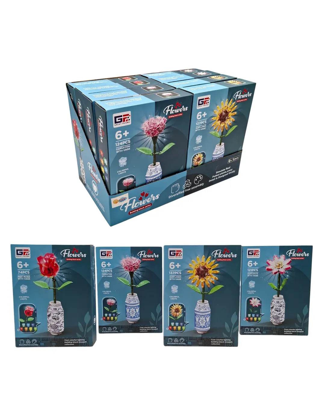 KUTUDA 4 ASST.74-137 PARÇA SAKSIDA ÇİÇEK LEGO
