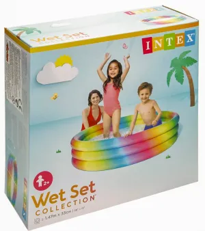 Intex 58439 Gökkuşağı Renkli 3 Bölme Havuz 147 cm