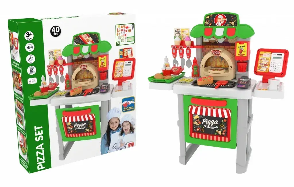 PİZZA RESTAURANT PLAY SET WİTH CASHİER(52 PARÇA)
