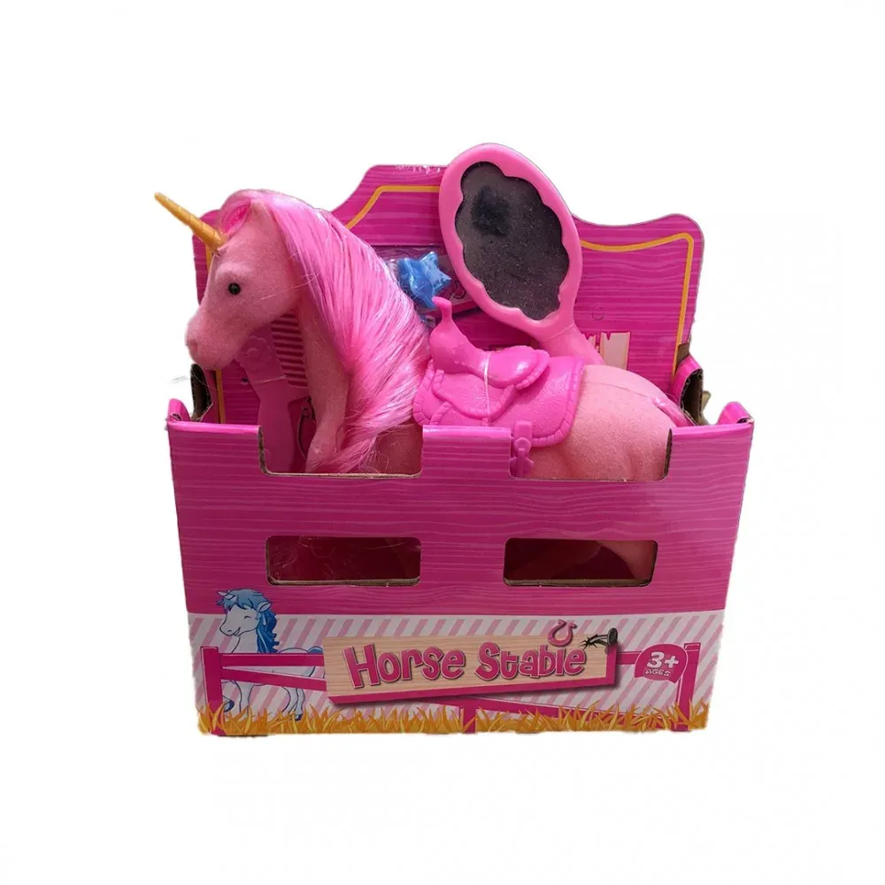 AYNALI AKSESUARLI KADİFE UNICORN AT