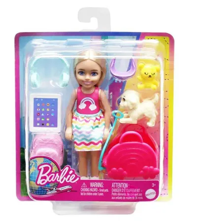 Barbie® Seyahatte Chelsea Bebek ve Aksesuarları