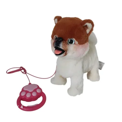 Vardem Peluş Tasmalı Yürüyen-Havlayan Pomeranian Köpek